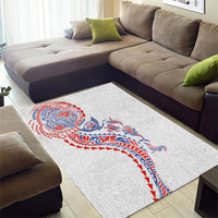 Hawaiian Kakau Tribal Sea Animals Tattoos Area Rug Hawaii Flag Color Inspired LT03 - Polynesian Pride