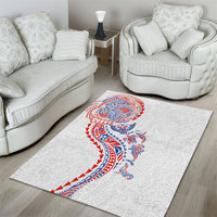 Hawaiian Kakau Tribal Sea Animals Tattoos Area Rug Hawaii Flag Color Inspired LT03 - Polynesian Pride