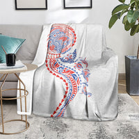Hawaiian Kakau Tribal Sea Animals Tattoos Blanket Hawaii Flag Color Inspired