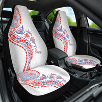 Hawaiian Kakau Tribal Sea Animals Tattoos Car Seat Cover Hawaii Flag Color Inspired LT03 One Size Multicolor - Polynesian Pride