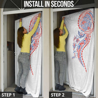 Hawaiian Kakau Tribal Sea Animals Tattoos Door Cover Hawaii Flag Color Inspired LT03 - Polynesian Pride