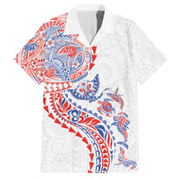 Hawaiian Kakau Tribal Sea Animals Tattoos Hawaiian Shirt Hawaii Flag Color Inspired LT03 Multicolor - Polynesian Pride