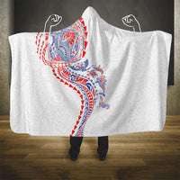 Hawaiian Kakau Tribal Sea Animals Tattoos Hooded Blanket Hawaii Flag Color Inspired LT03 - Polynesian Pride