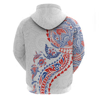 Hawaiian Kakau Tribal Sea Animals Tattoos Hoodie Hawaii Flag Color Inspired LT03 - Polynesian Pride
