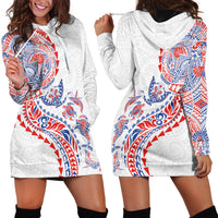 Hawaiian Kakau Tribal Sea Animals Tattoos Hoodie Dress Hawaii Flag Color Inspired LT03 - Polynesian Pride
