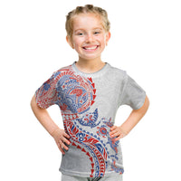 Hawaiian Kakau Tribal Sea Animals Tattoos Kid T Shirt Hawaii Flag Color Inspired LT03 Multicolor - Polynesian Pride