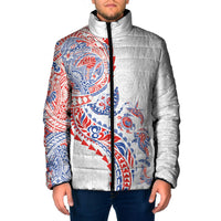 Hawaiian Kakau Tribal Sea Animals Tattoos Padded Jacket Hawaii Flag Color Inspired LT03 Men Multicolor - Polynesian Pride