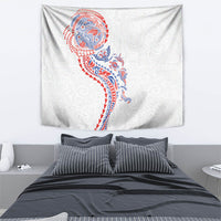 Hawaiian Kakau Tribal Sea Animals Tattoos Tapestry Hawaii Flag Color Inspired LT03 - Polynesian Pride
