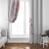 Hawaiian Kakau Tribal Sea Animals Tattoos Window Curtain Hawaii Flag Color Inspired LT03 - Polynesian Pride
