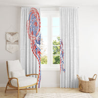 Hawaiian Kakau Tribal Sea Animals Tattoos Window Curtain Hawaii Flag Color Inspired LT03 - Polynesian Pride