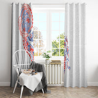 Hawaiian Kakau Tribal Sea Animals Tattoos Window Curtain Hawaii Flag Color Inspired LT03 - Polynesian Pride