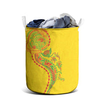 Hawaiian Kakau Tribal Sea Animals Tattoos Laundry Basket Kanaka Maoli Flag Color Inspired LT03 - Polynesian Pride