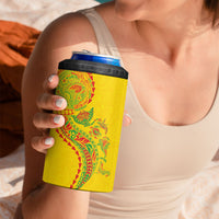 Hawaiian Kakau Tribal Sea Animals Tattoos 4 in 1 Can Cooler Tumbler Kanaka Maoli Flag Color Inspired LT03 - Polynesian Pride