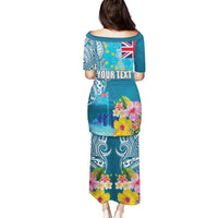 Personalised Tuvalu Independence Day Family Matching Puletasi and Hawaiian Shirt Tuvaluan Tribal Flag Style LT03 - Polynesian Pride