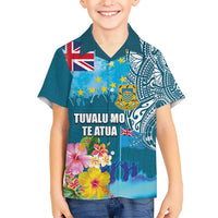 Personalised Tuvalu Independence Day Hawaiian Shirt Tuvaluan Tribal Flag Style