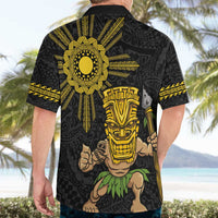 Hawaii and Philippines Together Hawaiian Shirt Warrior Tiki Mask and Filipino Sun Polynesian Style LT03 - Polynesian Pride