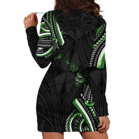 Traditional Art Hawaiian Kakau Tattoos Hoodie Dress Green Color LT03 - Polynesian Pride