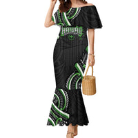 Traditional Art Hawaiian Kakau Tattoos Mermaid Dress Green Color LT03 Women Green - Polynesian Pride
