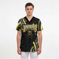 Traditional Art Hawaiian Kakau Tattoos Scrub Top Yellow Color - Polynesian Pride