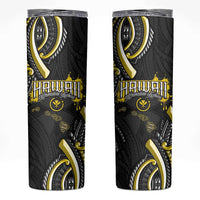 Traditional Art Hawaiian Kakau Tattoos Skinny Tumbler Yellow Color LT03 Yellow - Polynesian Pride