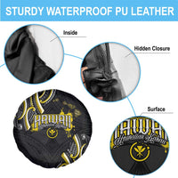 Traditional Art Hawaiian Kakau Tattoos Spare Tire Cover Yellow Color - Polynesian Pride