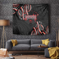 Traditional Art Hawaiian Kakau Tattoos Tapestry Red Color - Polynesian Pride