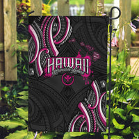 Traditional Art Hawaiian Kakau Tattoos Garden Flag Pink Color - Polynesian Pride