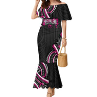 Traditional Art Hawaiian Kakau Tattoos Mermaid Dress Pink Color LT03 Women Pink - Polynesian Pride