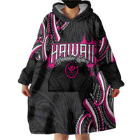 Traditional Art Hawaiian Kakau Tattoos Wearable Blanket Hoodie Pink Color LT03 - Polynesian Pride
