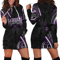 Traditional Art Hawaiian Kakau Tattoos Hoodie Dress Purple Color LT03 - Polynesian Pride