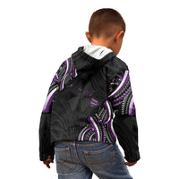 Traditional Art Hawaiian Kakau Tattoos Kid Hoodie Purple Color LT03 - Polynesian Pride