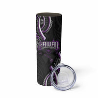 Traditional Art Hawaiian Kakau Tattoos Skinny Tumbler Purple Color LT03 - Polynesian Pride