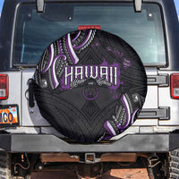 Traditional Art Hawaiian Kakau Tattoos Spare Tire Cover Purple Color LT03 Purple - Polynesian Pride