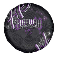 Traditional Art Hawaiian Kakau Tattoos Spare Tire Cover Purple Color LT03 - Polynesian Pride
