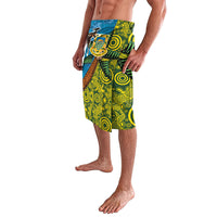 Tuvalu and Australia Together Lavalava Tapa Pattern and Aboriginal mix Culture LT03 - Polynesian Pride