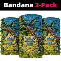 Tuvalu and Australia Together Neck Gaiter Tapa Pattern and Aboriginal mix Culture LT03 package One Size: 25*50cm Multicolor - Polynesian Pride