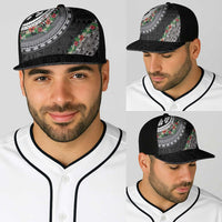 Fiji Hibiscus Baseball Net Cap Tapa Masi Motifs with Tropical Plants LT03 - Polynesian Pride