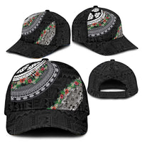 Fiji Hibiscus Classic Cap Tapa Masi Motifs with Tropical Plants LT03 - Polynesian Pride