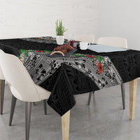 Fiji Hibiscus Tablecloth Tapa Masi Motifs with Tropical Plants LT03 - Polynesian Pride