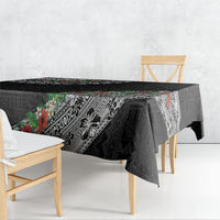 Fiji Hibiscus Tablecloth Tapa Masi Motifs with Tropical Plants LT03 - Polynesian Pride