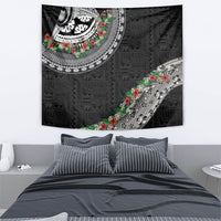 Fiji Hibiscus Tapestry Tapa Masi Motifs with Tropical Plants LT03 - Polynesian Pride