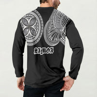 Samoa Traditional Tattoo Button Sweatshirt Tribal Tatau Pattern LT03 - Polynesian Pride