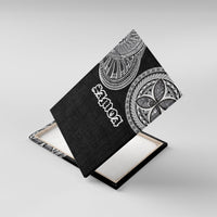 Samoa Traditional Tattoo Canvas Wall Art Tribal Tatau Pattern LT03 With Frame Black - Polynesian Pride