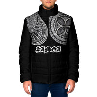 Samoa Traditional Tattoo Padded Jacket Tribal Tatau Pattern LT03 Men Black - Polynesian Pride