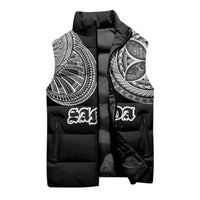 Samoa Traditional Tattoo Sleeveless Puffer Jacket Tribal Tatau Pattern LT03 - Polynesian Pride