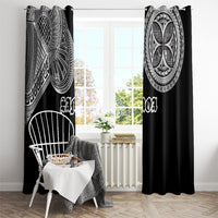 Samoa Traditional Tattoo Window Curtain Tribal Tatau Pattern LT03 - Polynesian Pride