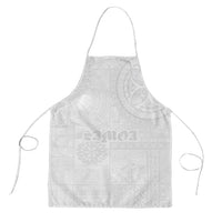 Samoa Lotu Tamaiti Apron Tribal Tatau with Siapo Pattern LT03 White - Polynesian Pride