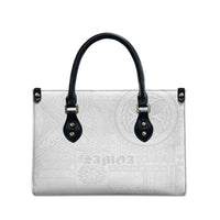 Samoa Lotu Tamaiti Leather Bag Tribal Tatau with Siapo Pattern LT03 - Polynesian Pride