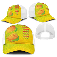 Hawaiian Mango Baseball Net Cap Polynesian Art Pattern and Kakau Tattoo LT03 - Polynesian Pride