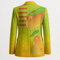 Hawaiian Mango Blazer Polynesian Art Pattern and Kakau Tattoo LT03 - Polynesian Pride